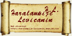 Haralampije Levičanin vizit kartica